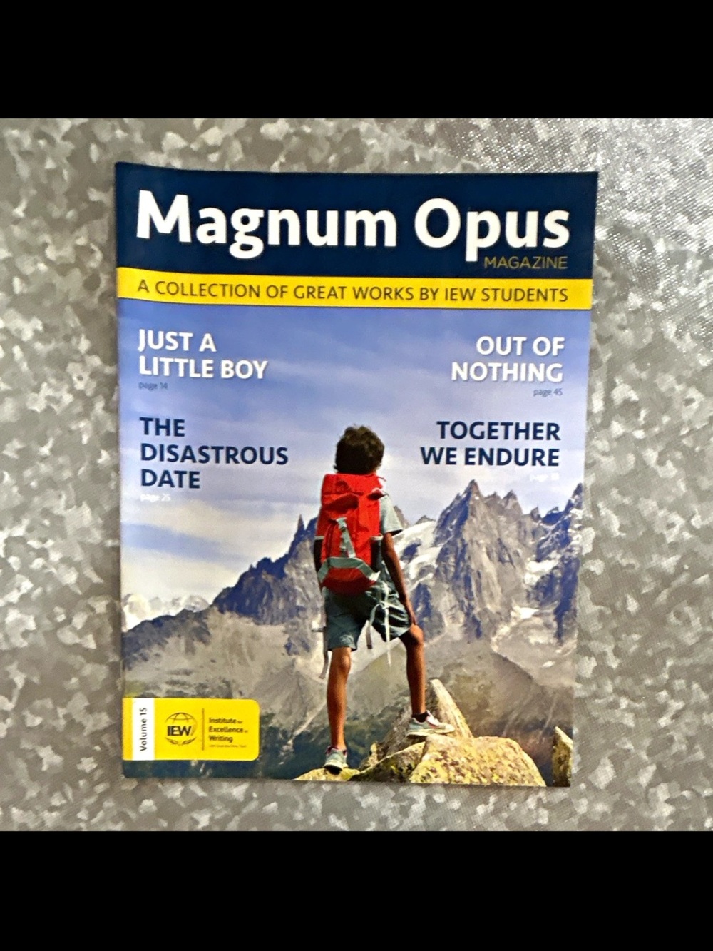 Magnum Opus Magazine - Blue Cover with Red Backpack